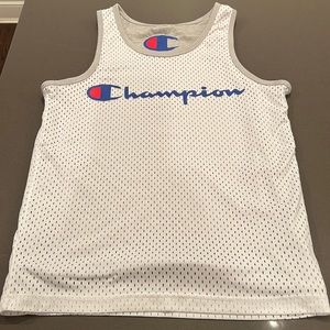 Champion, boy’s reversible grey and white XL tank top